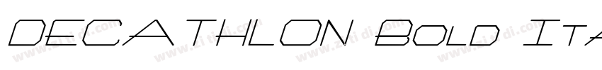 DECATHLON Bold Itali字体转换